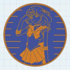 Translucent Sailor Neptune Coaster (Sailor Moon) 3D Printer Model