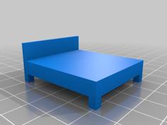 King Bed (European Size) 3D Printer Model