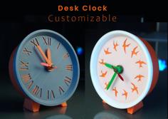 Customizable Desk Clock 3D Printer Model