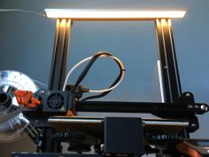 Ender 3 / CR10 IKEA OMLOPP LED Light Bar Mount 3D Printer Model