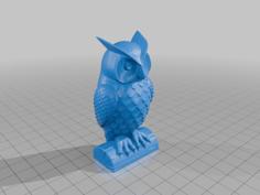 Owl Magnet With 10x2mm Round Magnet 3D Printer Model