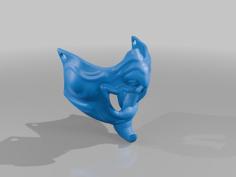 Half Mask Vampire Oni 3D Printer Model