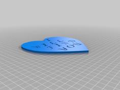 Heart Sign 3D Printer Model