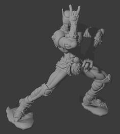 Killer Queen With Skull Base 3D Printer Model