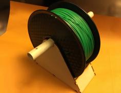 Laser Cut 3D Printer Filament Holder, Plywood And PVC