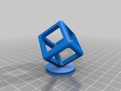 Chamfered Cube Test Part 3D Printer Model