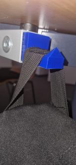 Backpack Hook For Desks With 30mm Square Tubing 3D Printer Model