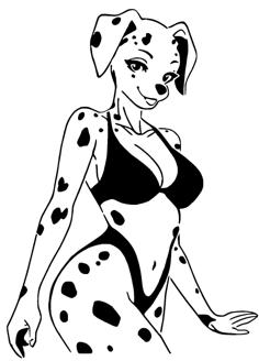 Dalmatian Girl Stencil 3D Printer Model