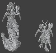 Mounted Herald Of Slaanesh 3D Printer Model