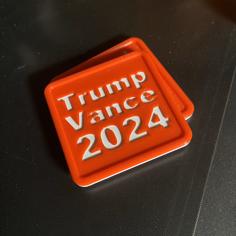 Trump Vance 2024 Coaster 3D Printer Model