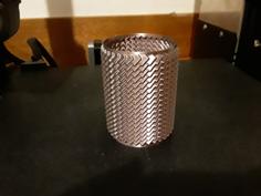 Tile Pattern Cylindrical Vase/ Container 3D Printer Model