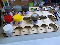 Laser Cut Tamiya Paints Organizer