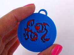 Pendants. Zodiac Signs. Water. 3D Printer Model