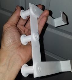 IKEA-style Over Door Hook W/threads And Screws 3D Printer Model