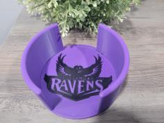 Ravens Coaster Holder 3D Printer Model