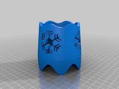 Snowflake Candle Holder 3D Printer Model