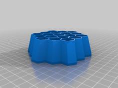 Hex AA Battery Holder 3D Printer Model