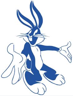 Bugs Bunny Stencil 7 3D Printer Model