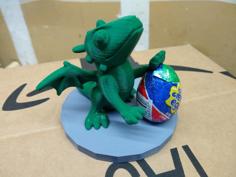 Two Part Dragon Creme Egg Holder 3D Printer Model