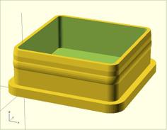 Parametric Square Pipe Plug 3D Printer Model