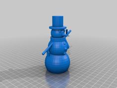 Happy Little Snow Man 3D Printer Model