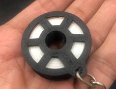 Keychain Spool Mini Filament 3D Printer Model