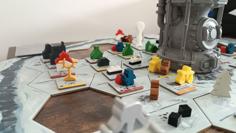 Low Poly Frostpunk Board Game Buildings 3D Printer Model