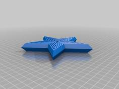 Collapsing Christmas Star 3D Printer Model