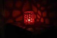 Voronoi Tealight Candle Holder 3D Printer Model