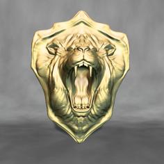 Lions Head Shield 3D Printer Model