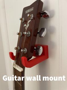 Guitar Wall Mount 3D Printer Model