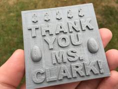 Thank You Thing 3D Printer Model