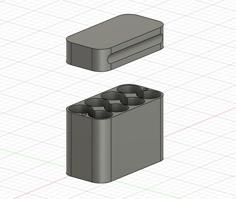 8x AA Battery Box (Magnetic) 3D Printer Model