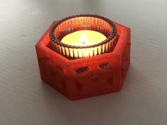 Star Design Candle Holder Cover 3D Printer Model