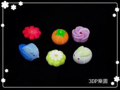 Japanese Desserts – No Hole (6 Types) 3D Printer Model