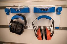 Safety Glasses And Earmuffs Wall Mount 3D Printer Model