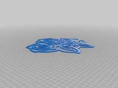 Roses Wallart 3D Printer Model