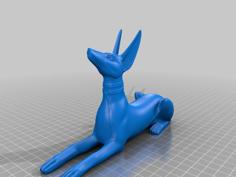 No Support Anubis Dog 3D Printer Model