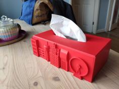 Cityscape Tissue Box Cover 3D Printer Model