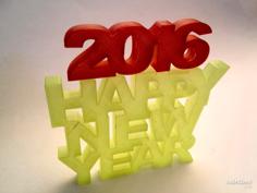 HAPPY NEW YEAR SIGN 3D Printer Model