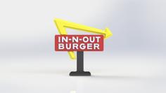 In N Out Burger Sign 3D Printer Model