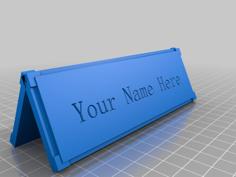 Custom Nameplate – 140x45mm 3D Printer Model