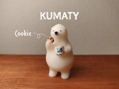 KUMATY : Polar Bear Eating A Cookie 3D Printer Model