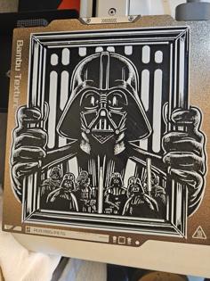 Darth Vader Holding Photo Frame Of Vaders 3D Printer Model