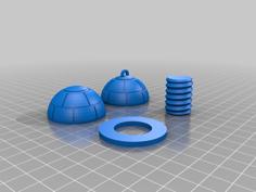 Screw Together Hanging Parametric Deathstar 3D Printer Model