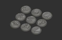 32 Mm Rock Bases X 9 3D Printer Model