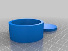 56mm X 48mm Round Project Box 3D Printer Model