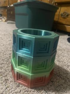 Bismuth Crystal Pencil Holder 3D Printer Model