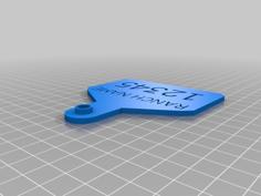 Cattle Or Reindeer Ear Tag 3D Printer Model