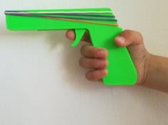 RUBBER BAND GUN – PRINT IN PLACE – 4 BAND 3D Printer Model